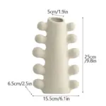 Minimalist unglazed ceramic vase