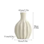 Minimalist unglazed ceramic vase