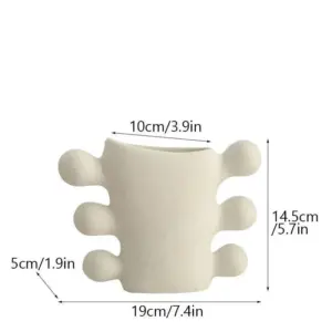 Minimalist Unglazed Ceramic Vase