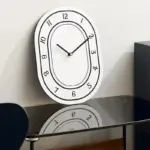 Minimalist white art design wall clock
