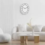 Minimalist white art design wall clock
