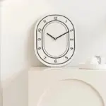 Minimalist white art design wall clock