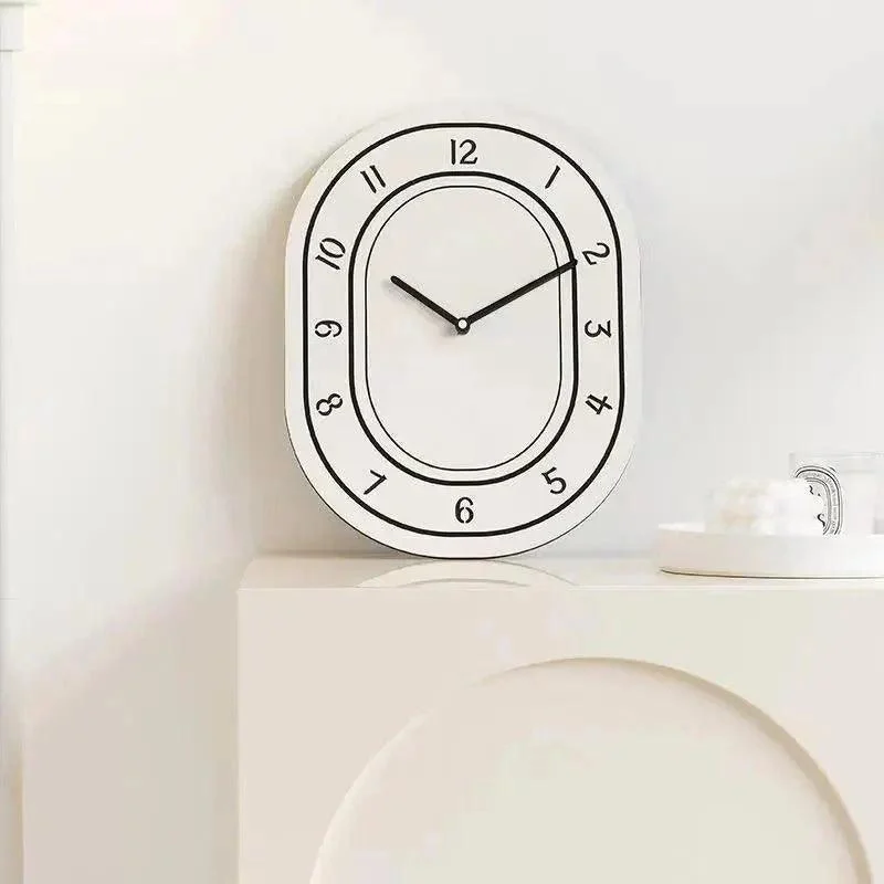 Minimalist White Art Design Wall Clock 529455