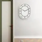 Minimalist white art design wall clock