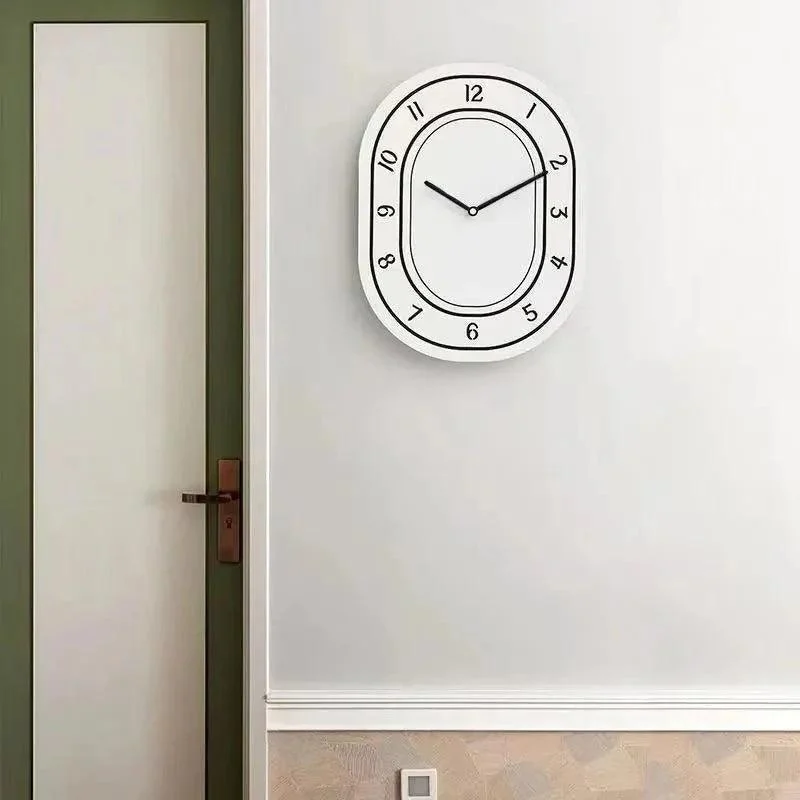 Minimalist White Art Design Wall Clock 695002