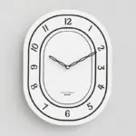 Minimalist white art design wall clock
