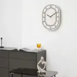 Minimalist white art design wall clock