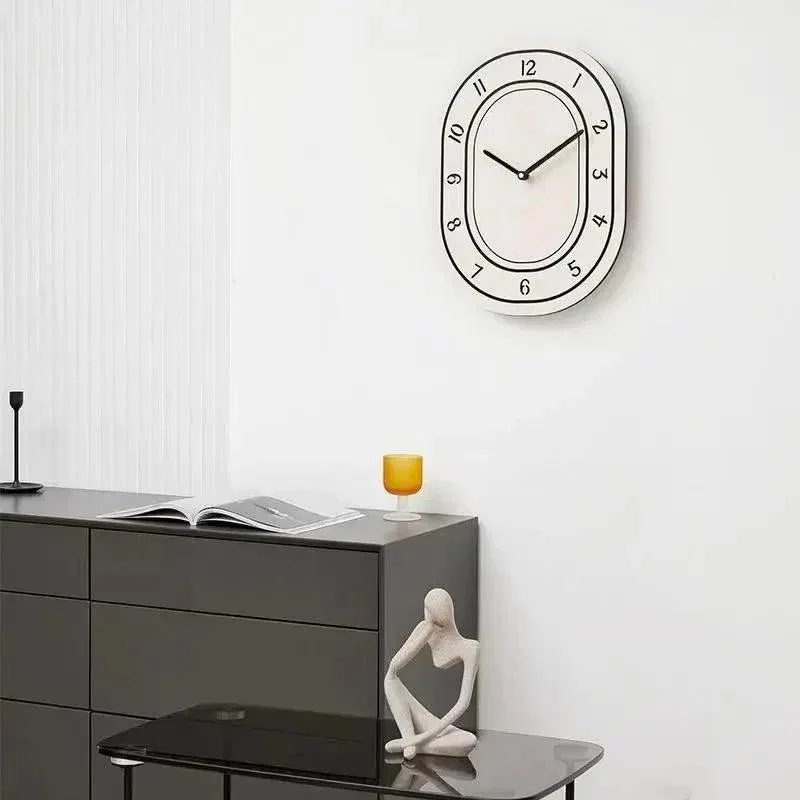 Minimalist White Art Design Wall Clock 985650