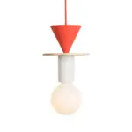 Minimalist wood effect led pendant light