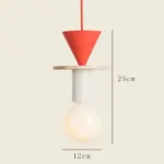 Minimalist wood effect led pendant light