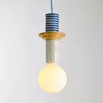 Minimalist wood effect led pendant light