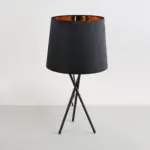 Minimalistische tischlampe mit stoffschirm modern elegant nachtlicht xlumina
