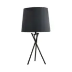 Minimalistische tischlampe mit stoffschirm modern elegant nachtlicht xlumina