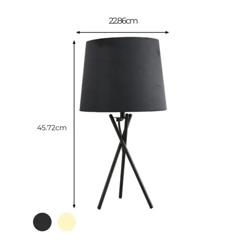 Minimalistische tischlampe mit stoffschirm modern elegant nachtlicht xlumina