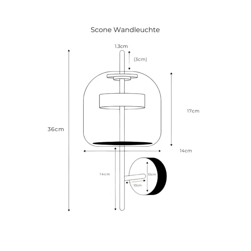 Minimalistische wandleuchte led licht scone xlumina8