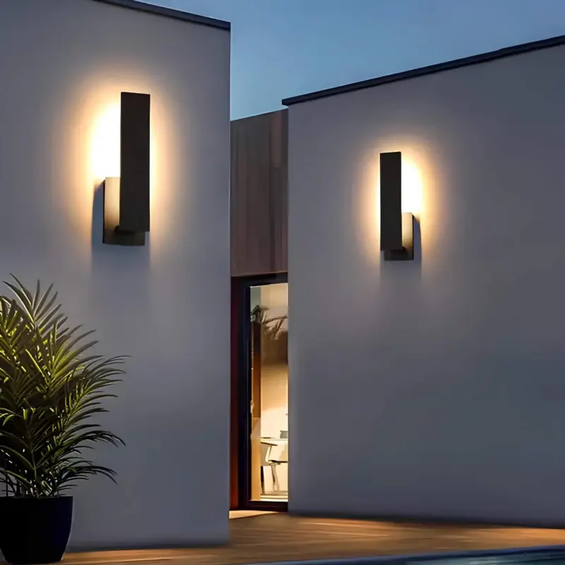 Minimalistische wasserdichte wandleuchte aussenbeleuchtung modern led ip65 schwarz weiss grau xlumina2