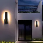 Minimalistische wasserdichte wandleuchte aussenbeleuchtung modern led ip65 schwarz weiss grau xlumina3