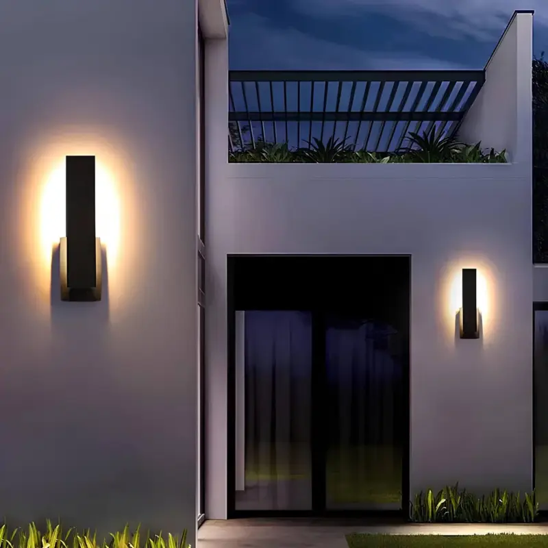 Minimalistische wasserdichte wandleuchte aussenbeleuchtung modern led ip65 schwarz weiss grau xlumina3