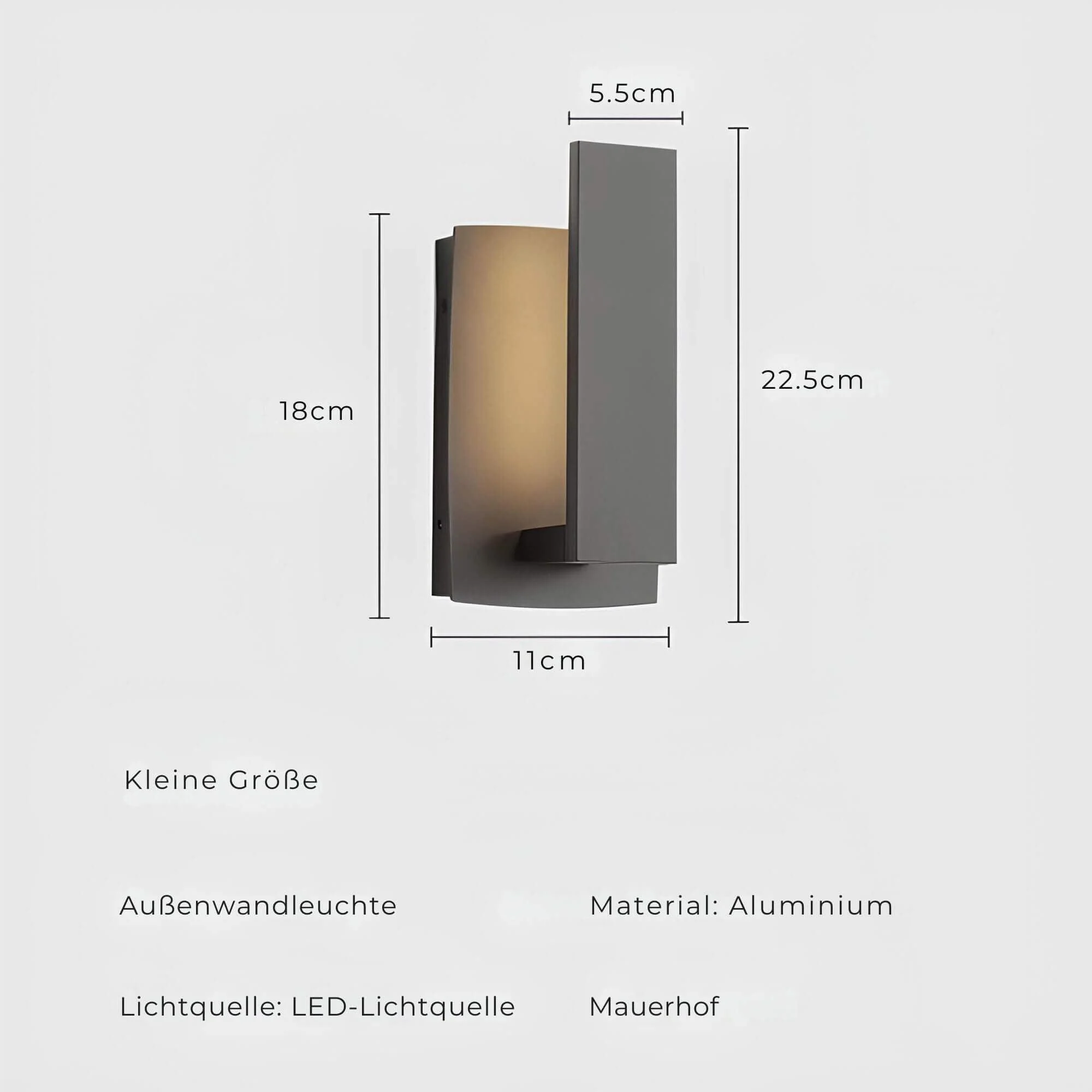 Minimalistische Wasserdichte Wandleuchte Aussenbeleuchtung Modern Led Ip65 Schwarz Weiss Grau Xlumina8