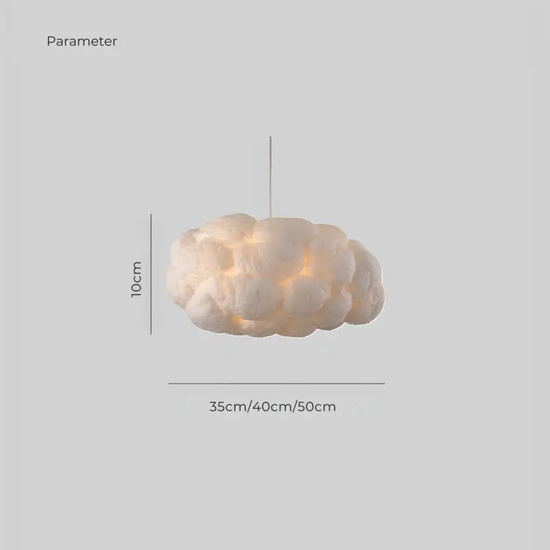 Minori design cloud led hangelampe pvc baumwolle weiss wohnzimmer esszimmer schlafzimmer xlumina10