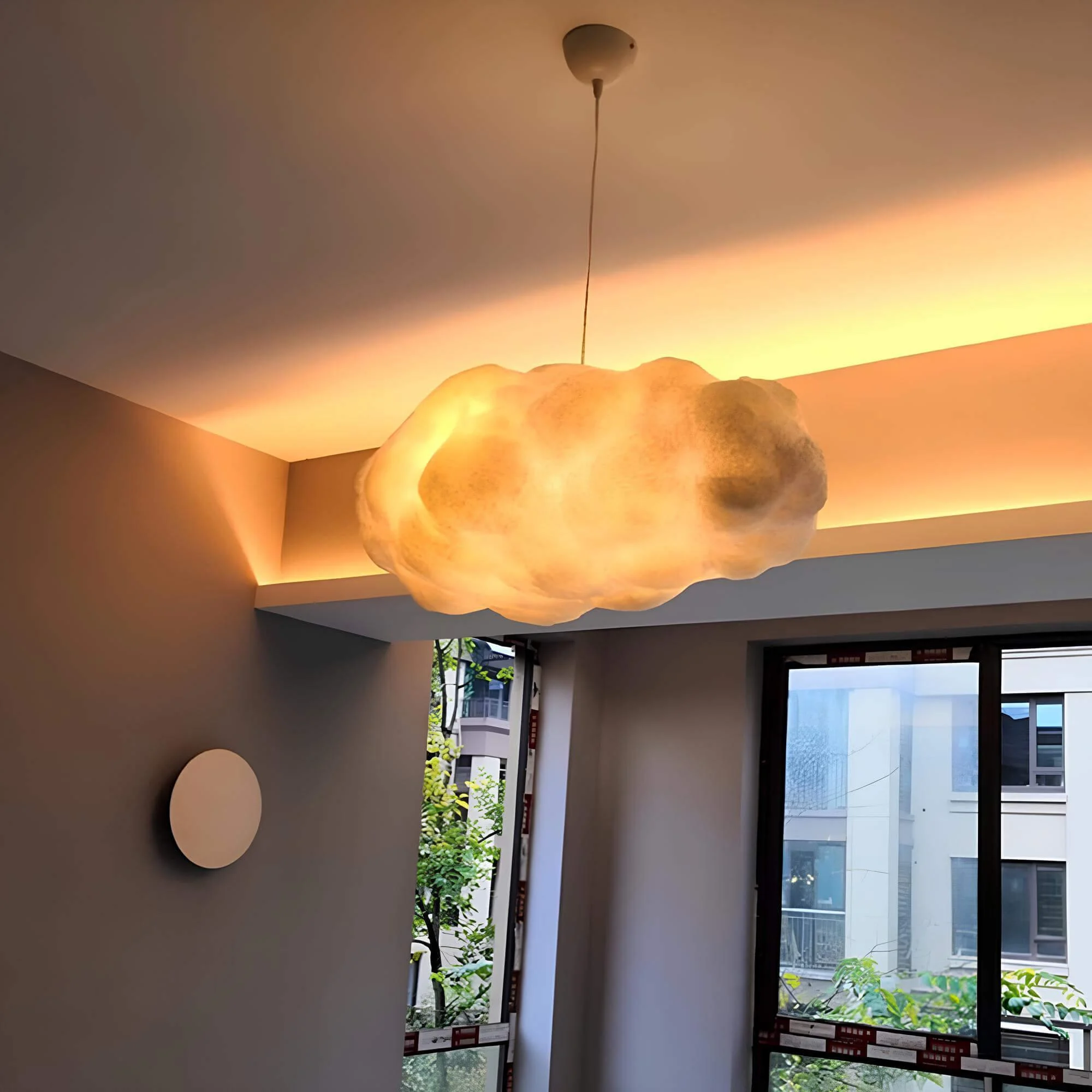 Minori Design Cloud Led Hangelampe Pvc Baumwolle Weiss Wohnzimmer Esszimmer Schlafzimmer Xlumina2