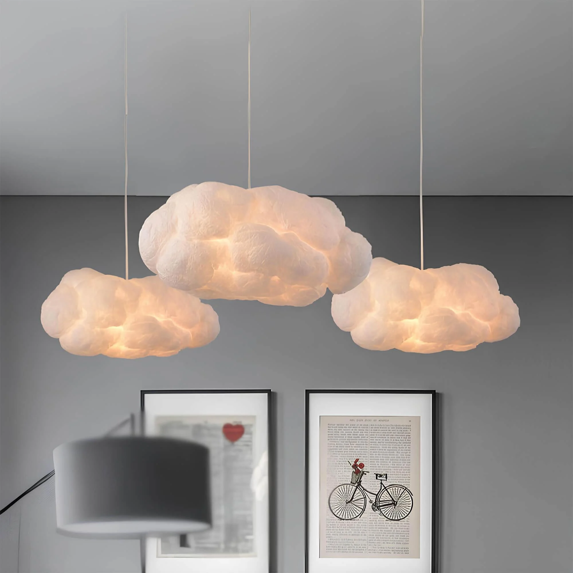 Minori Design Cloud Led Hangelampe Pvc Baumwolle Weiss Wohnzimmer Esszimmer Schlafzimmer Xlumina3