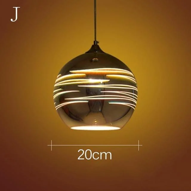 Modern 3d Colorful Nordic Starry Sky Hanging Glass Shade Pendant Lamp Lights E27 Led For Kitchen Restaurant Living Room 106941