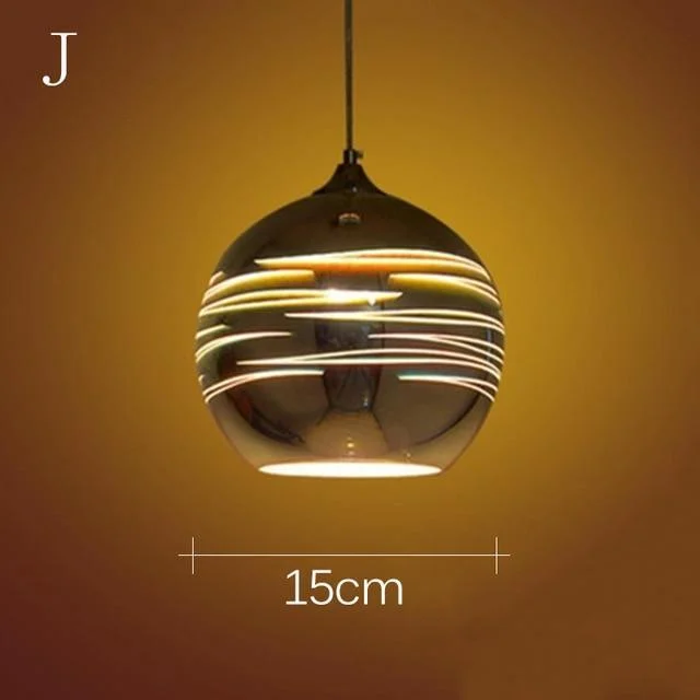 Modern 3d Colorful Nordic Starry Sky Hanging Glass Shade Pendant Lamp Lights E27 Led For Kitchen Restaurant Living Room 495356