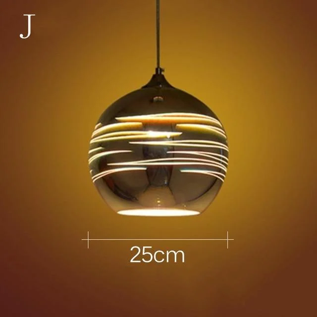 Modern 3d Colorful Nordic Starry Sky Hanging Glass Shade Pendant Lamp Lights E27 Led For Kitchen Restaurant Living Room 678757