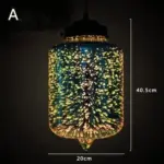 Modern 3d colorful nordic starry sky hanging glass shade pendant lamp lights e27 led for kitchen restaurant living room