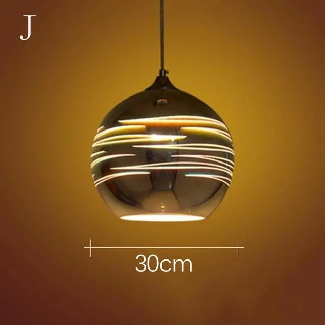 Modern 3d Colorful Nordic Starry Sky Hanging Glass Shade Pendant Lamp Lights E27 Led For Kitchen Restaurant Living Room 962276