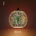 Modern 3d colorful nordic starry sky hanging glass shade pendant lamp lights e27 led for kitchen restaurant living room