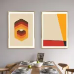 Modern abstract graphic shape canvas wall art poster