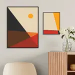 Modern abstract graphic shape canvas wall art poster