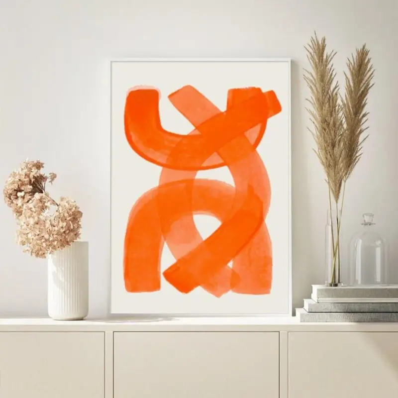 Modern abstract watercolour wall art canvas poster