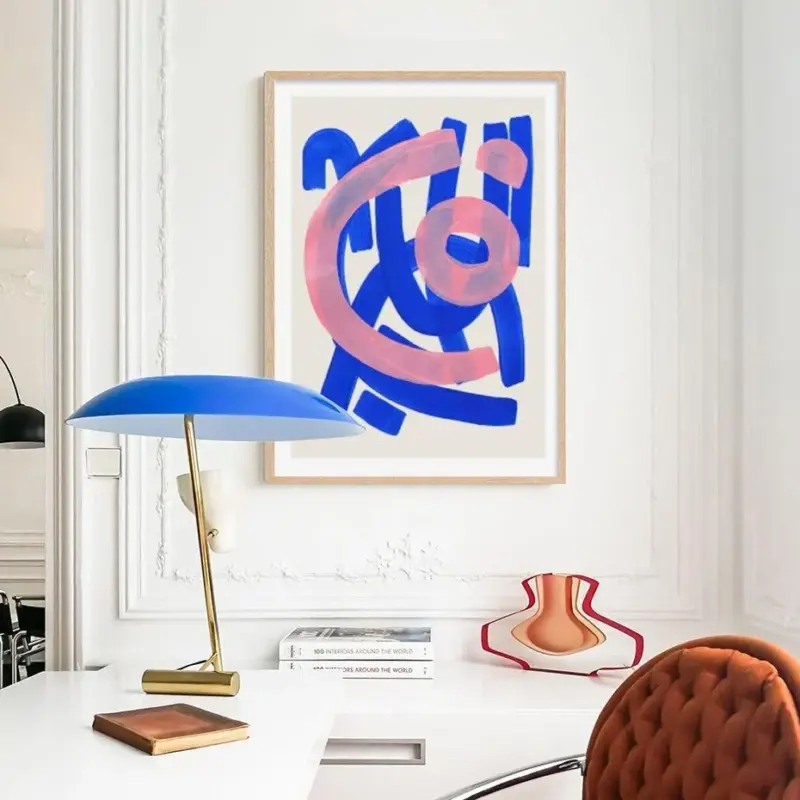 Modern abstract watercolour wall art canvas poster