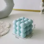 Modern cube bubble decorative candle