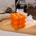 Modern cube bubble decorative candle