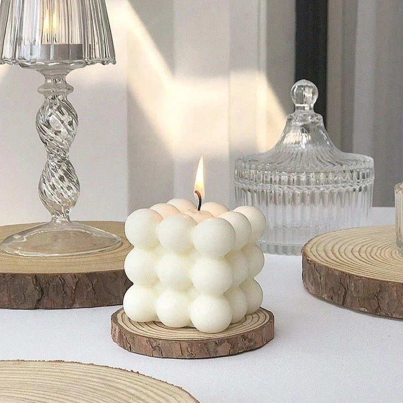 Modern Cube Bubble Decorative Candle 504645