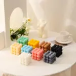 Modern cube bubble decorative candle