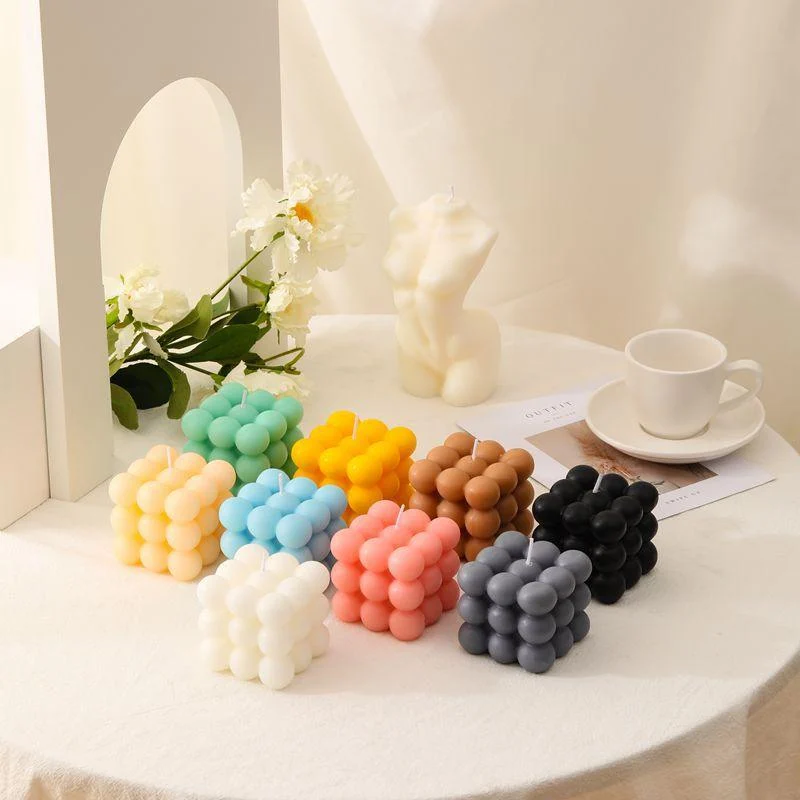 Modern Cube Bubble Decorative Candle 695685