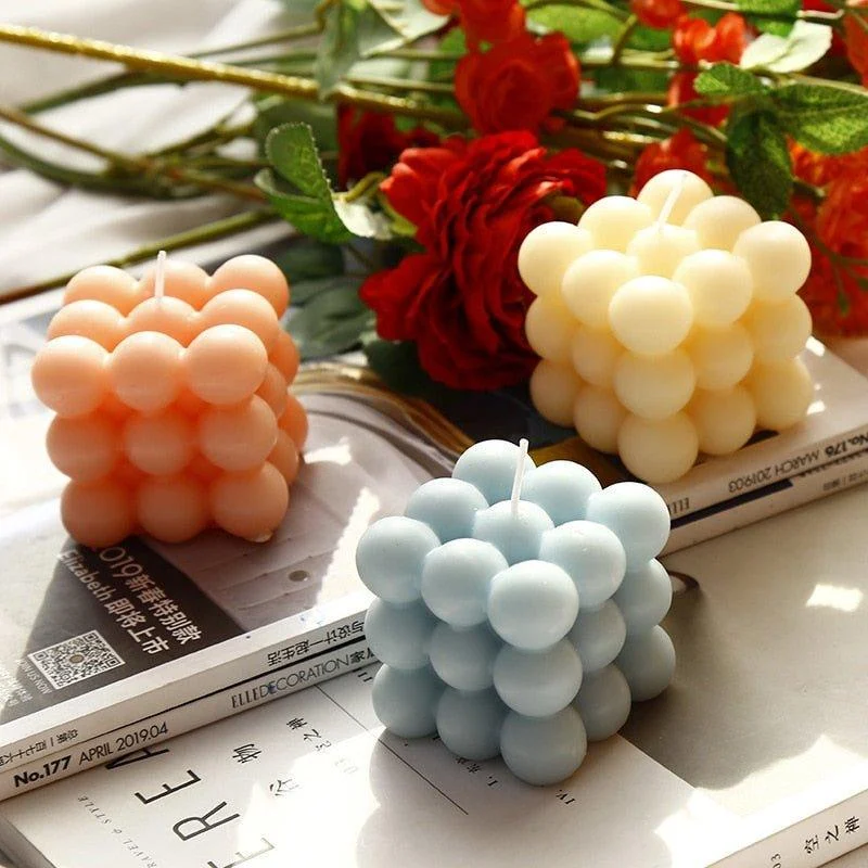 Modern Cube Bubble Decorative Candle 751415