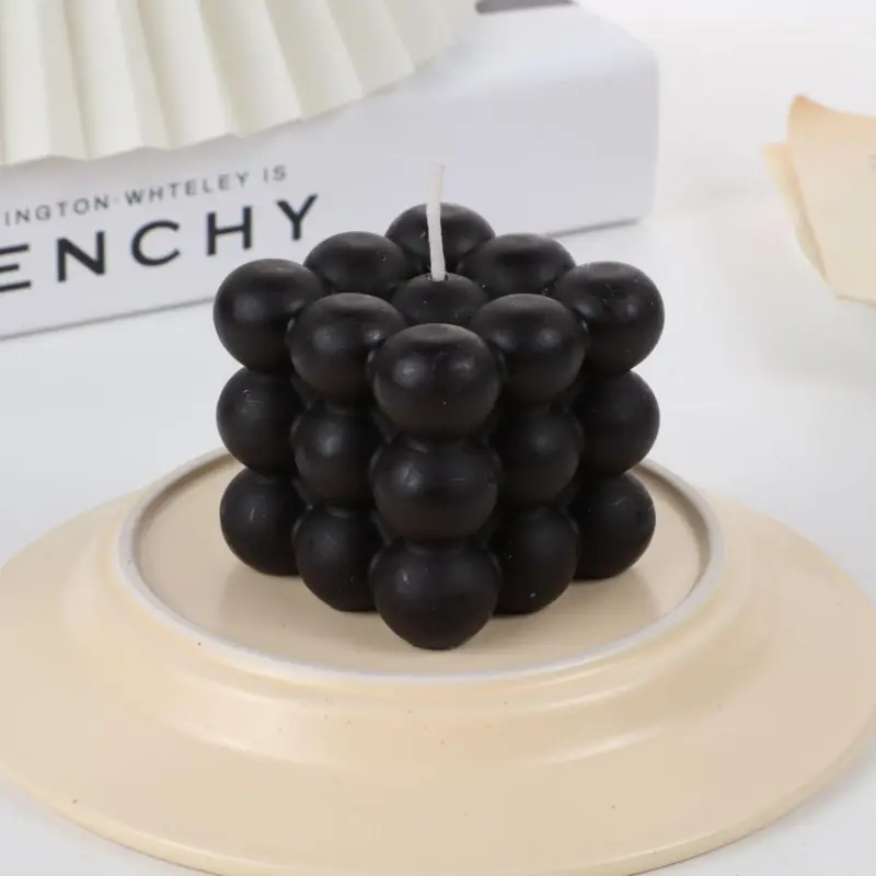 Modern cube bubble decorative candle