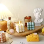 Modern cube bubble decorative candle