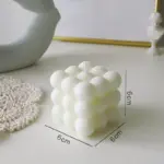 Modern cube bubble decorative candle