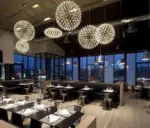 Modern firework led stainless steel pendant lights