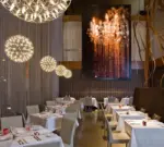 Modern firework led stainless steel pendant lights