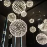 Modern firework led stainless steel pendant lights