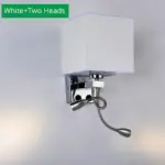 Modern indoor led hotel bedroom wall lamp w usb charging