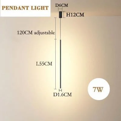 Modern Led Wall Lamp Long Hanging Minimalistic Lights 343782